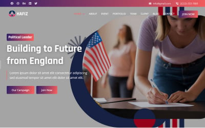 Hafiz -政治竞选党HTML5登陆页面模板