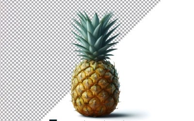 Ananas frisches Obst isoliert auf weißem Hintergrund 1