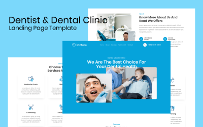 牙科护理-牙医 &amp;amp; 牙科诊所登陆页面模板