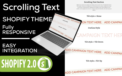 Rullande text - Marquee Responsive Shopify-sektion