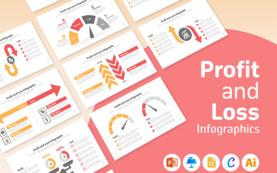 Vinst och förlust infografisk malllayout