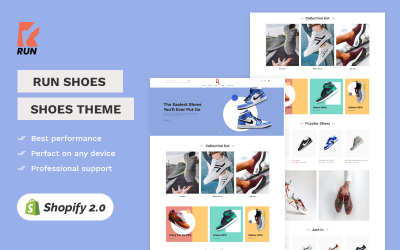 Run - Shoes &amp;amp; &amp;amp; 配件高级Shopify 2.0多用途响应主题