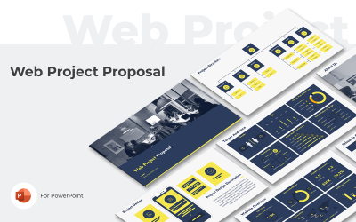 Modelo de 演示文稿 de proposta de projeto web