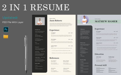 2 in 1 Bundle Resume Template