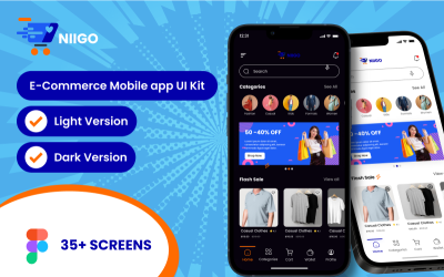 Niigo |服装店移动应用Figma模板