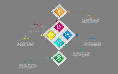 Simple vector eps infographic workflow template