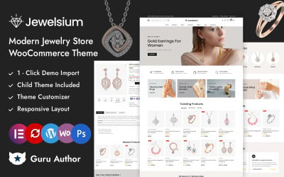 Jewelsium - Jewelry &amp;amp; 精品商店元素WooCommerce响应主题