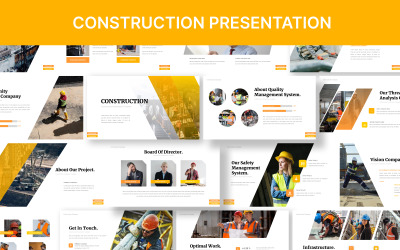 Presentation av Powerpoint-mall för konstruktion