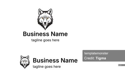 Black &amp;amp; White Wolf Logo: Eye-Catching Design