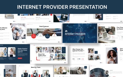 Internet Provider PowerPoint šablony prezentace