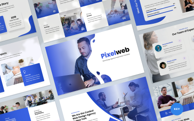 Pixelweb - Keynote-presentatiesjabloon voor webontwerpbureau