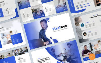 Pixelweb – Prezentace agentury pro webový design Google Slides Template