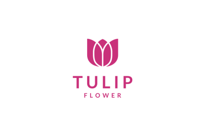 Tulpenblumen-Vektor-Logo-Design-Vorlage