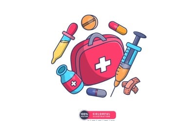 Medizinische Kit-Vektor-Illustration