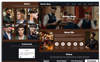 BarberShop -提货页引导HTML网站模板准备使用