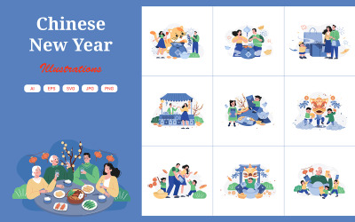 M510_Illustrationspaket zum Chinesischen Neujahr