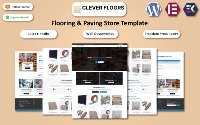 智能地板-地板 &amp;amp; Paving Products Store WooCommerce Elementor Template