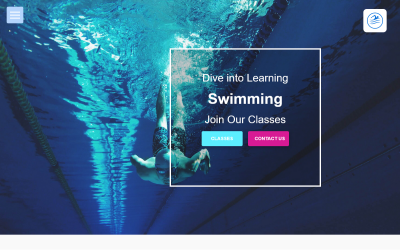 游泳学校HTML模板