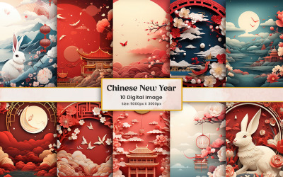 中国新年传统节日背景
