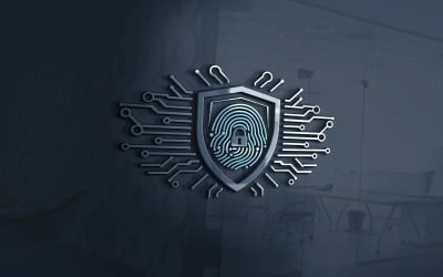 Vector de plantilla de logotipo empresarial de software de seguridad