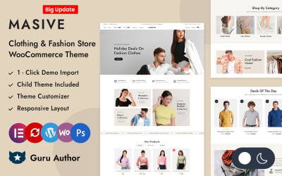 Masive - Divatüzlet és ruhabolt Elementor WooCommerce reszponzív téma