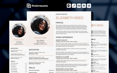 Budget analyst Resume Template | Finish Resume