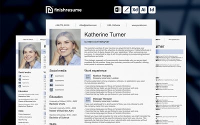 Nutrition therapist Resume Template | Finish Resume