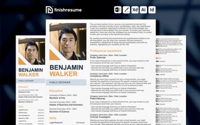 Public defender Resume Template | Finish Resume