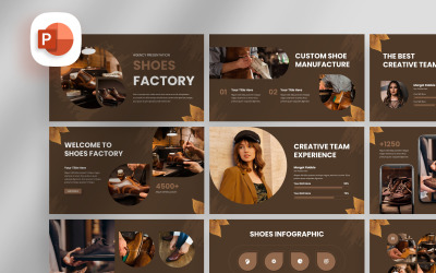 Modèle PowerPoint de usine de chaussures