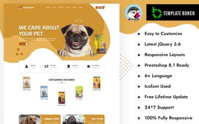 Petsfluent -响应pre - shop主题的电子商务