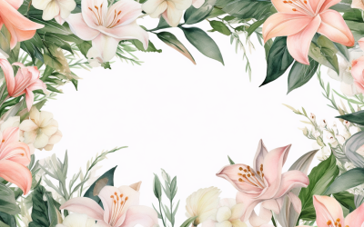水彩画花束，背景插图64