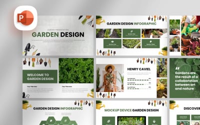 Modello PowerPoint per società di progettazione di giardini