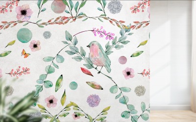 Sparrow Seamless Pattern Design