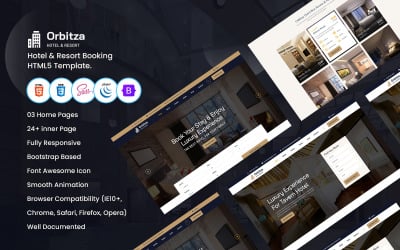 Orbitza -酒店 &amp;amp; 度假村预订HTML5模板.
