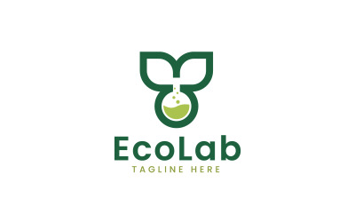 Eco lab természetes logó tervezősablon