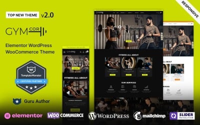 Gymcor - Tema WordPress Elementor de ginástica e fitness