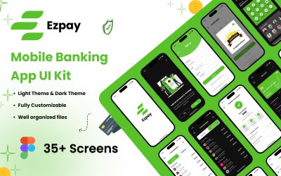 Ezpay - Mobile Banking and Finance App Figma Template