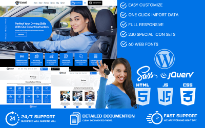 Drivewell - Driving School &amp;amp; Trainings WordPress Theme