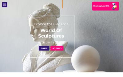 雕塑博物馆的HTML模板