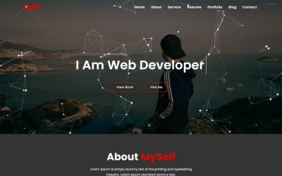 Jalil persoonlijke portfolio HTML5-bestemmingspaginasjabloon
