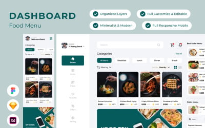 Foodies - Food Menu Dashboard V2