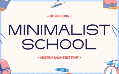 极简主义学校-现代无衬线字体