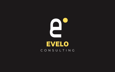 Modèle de logo de la société de conseil Evelo