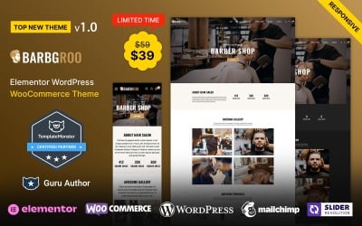 Barbroo - Hair Salon and Barber Shop Elementor WordPress Theme