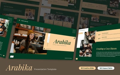 阿拉比卡-咖啡店PowerPoint模板