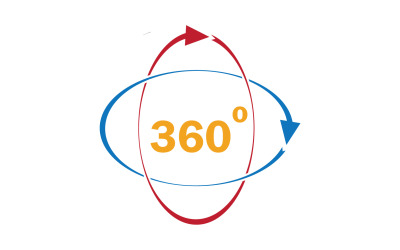 360度角旋转图标符号标志版本v25