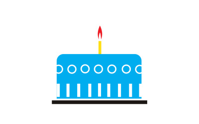 Icône du logo du gâteau d&amp;#39;anniversaire version v17