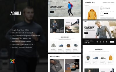 Aghili - Fashion and Sportwear Virtuemart Joomla模板