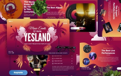 Yesland — Шаблон Keynote для музыкальных мероприятий