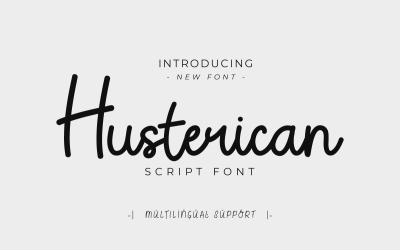 Husterican - Script Monoline Yazı Tipi